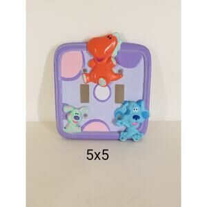 Vintage 2004 Blue's Clues Double Wall Light Switch Plate Electrical Cover 3D
